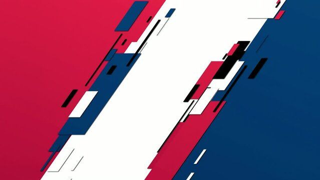 Vs versus separated on red and blue color sides with glitch effect