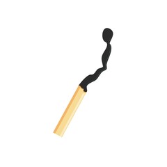 the match burnt out vector illustration concept design template
