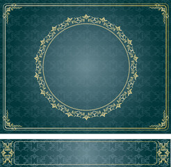 vector floral gothic vintage background for text