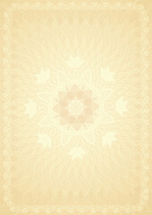 Vector template guilloche pattern protection for certificate