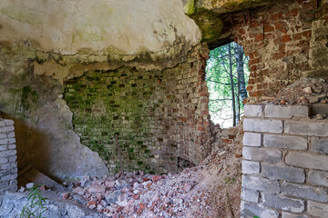 interior of an abandoned temple