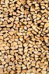 Reserve for the winter stack of firewood