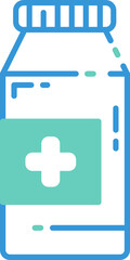 Obraz premium Pill bottle line icon