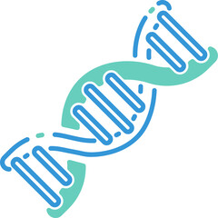 Stranded genetic DNA line icon