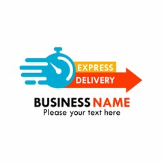 express delivery logo design template illustration. suitabel for label, brand, app, network, logistics, transportation, package