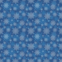Vector blue christmas pattern