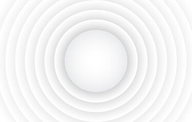 Abstract Circle white minimal gradient papercut background
