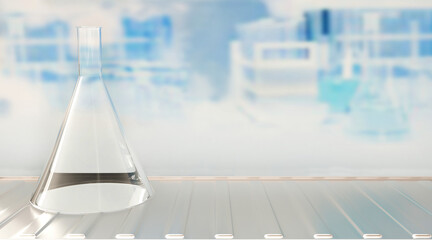 the table in a pharmaceutical laboratory