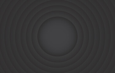 Abstract black dark minimal gradient circle papercut background