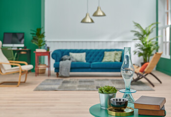 Close up living room ornament and accessory style and living room background decoration, lamp chair sofa furniture design.