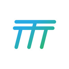 letter TM or MT logo design