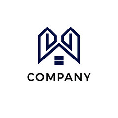 letter w building company logo template design
