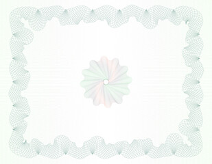 Guilloche background for certificate or diploma and currency design