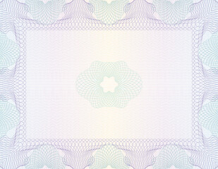 Guilloche background for certificate or diploma and currency design - obrazy, fototapety, plakaty