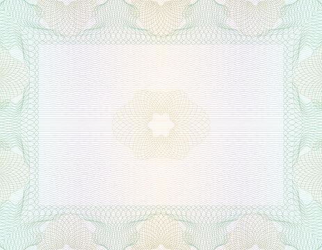 Guilloche background for certificate or diploma and currency design