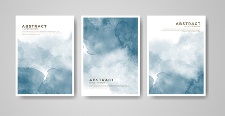 Set of bright colorful vector watercolor background. Abstract illustration