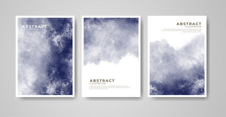 Set of bright colorful vector watercolor background. Abstract illustration