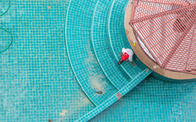 Renovation, maintenance, repair, and tiling work of a swimming pool	