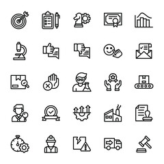 quality control icon set illustration vector graphic