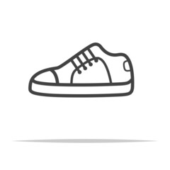 Shoe outline icon vector isolated