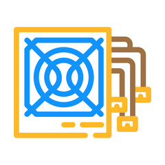 power supply computer color icon vector. power supply computer sign. isolated symbol illustration