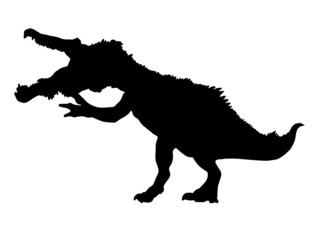 Baryonyx  , dinosaur on isolade background