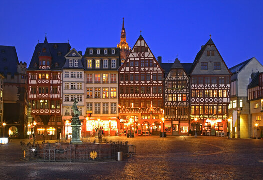 Romerberg plaza (Roemer Square) in Frankfurt am Main. Germany