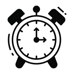 alarm clock vector icon. Illustration for graphic and web design.