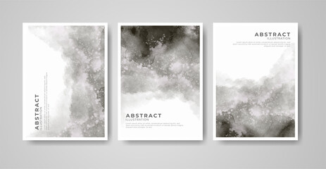 Set of bright colorful vector watercolor background. Abstract illustration