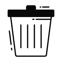 recycle bin icon. Illustration for graphic and web design.