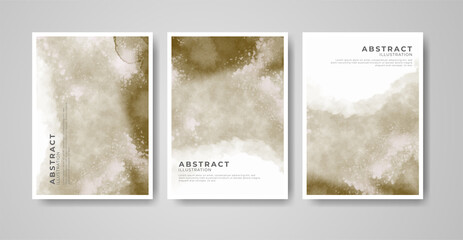 Set of bright colorful vector watercolor background. Abstract illustration