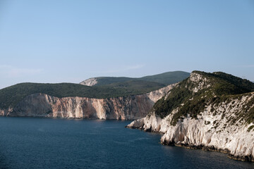 Landscape of Lefkada Island, Greece. impressive landscape and blue sea with clear sky