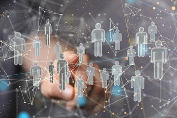 conference Digital Network and data concept 3d