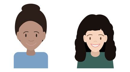 simple vector illustration smiling children