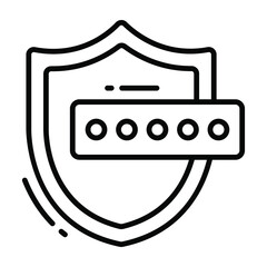 shield vector icon. Illustration for graphic and web design.