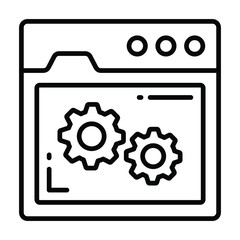 web setting vector icon. Illustration for graphic and web design.
