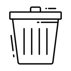 recycle bin icon. Illustration for graphic and web design.