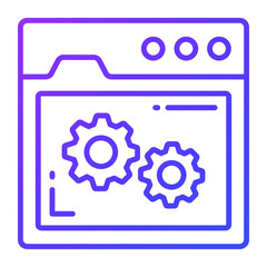 web setting vector icon. Illustration for graphic and web design.