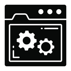 web setting vector icon. Illustration for graphic and web design.