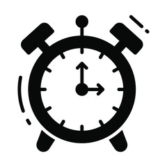 alarm clock vector icon. Illustration for graphic and web design.