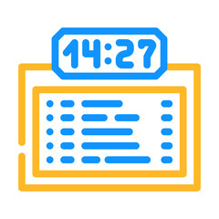 schedule information color icon vector. schedule information sign. isolated symbol illustration