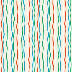 Seamless pattern with colorful lines