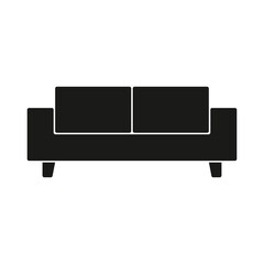 Vector icon sofa isolated on white background. Vector illustration.