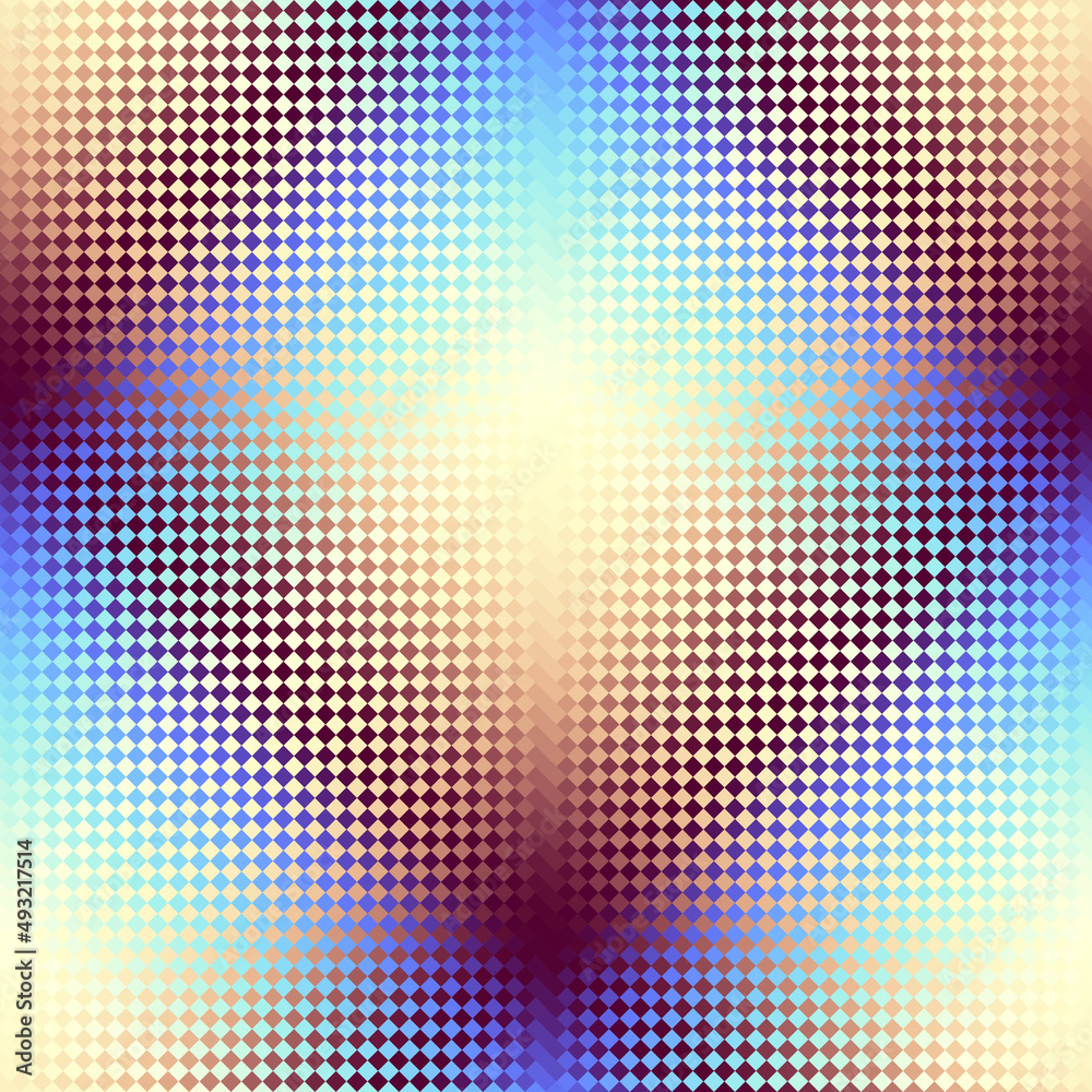 Poster Geometric abstract pattern moire overlay style. Abstract square texture