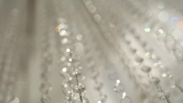 crystal chandelier close up background home decor