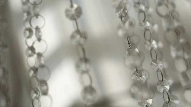 crystal chandelier close up background home decor