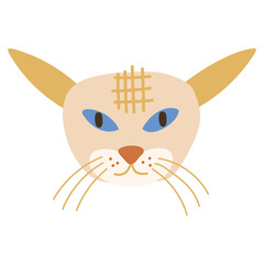 Cat Face Icon. Vector illustration.