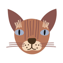 Cat Face Icon. Vector illustration.
