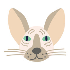 Cat Face Icon. Vector illustration.