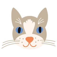Cat Face Icon. Vector illustration.